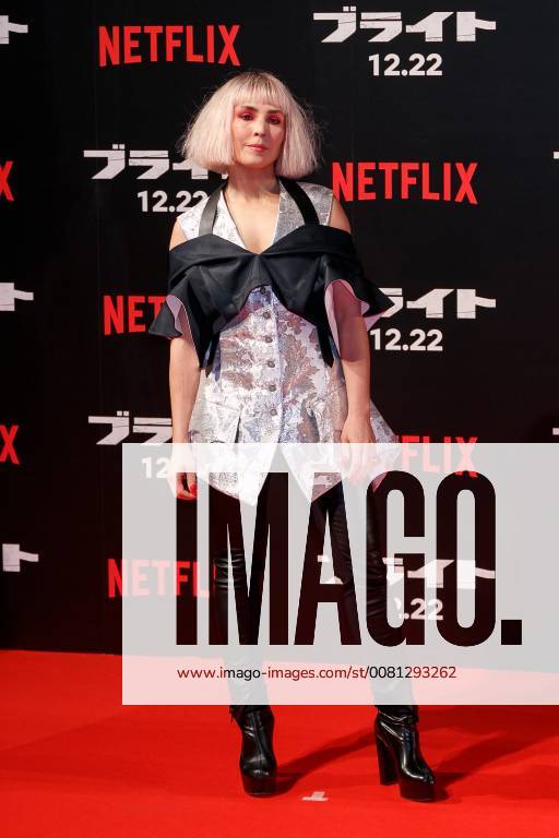 Actress Noomi Rapace poses for the cameras during the Japan premiere for her movie Bright on December 19, 2017, Tokyo, Japan. Rapace, alongside actor Will Smith, Joel Edgerton and director David Ayer, received a warm welcome from the Japanese fans at the event. The film will be released globally on Netflix on December 22. (gxta_brightjp023)