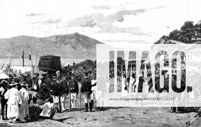 Sino-Japanese war Landing of Japanese troops at the beach at Chemulpo , Korea November 1894, Korea, Republic Of