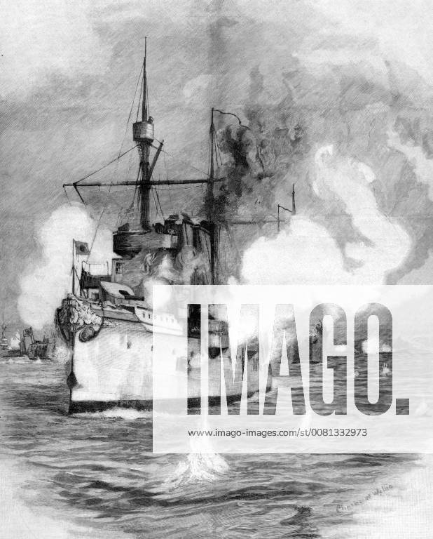 The war in Eastern Asia : naval attack on the ports at Wei-Hai-Wei - The Japanese warship Yoshino . October 1894 Sino-Japanese war, Japan