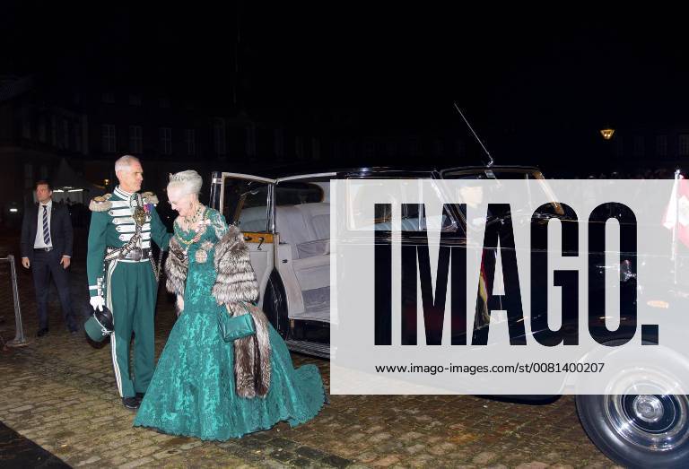 Amalienborg Queen Margrethe arrive for the New Years reception at Amalienborg in Copenhagen.