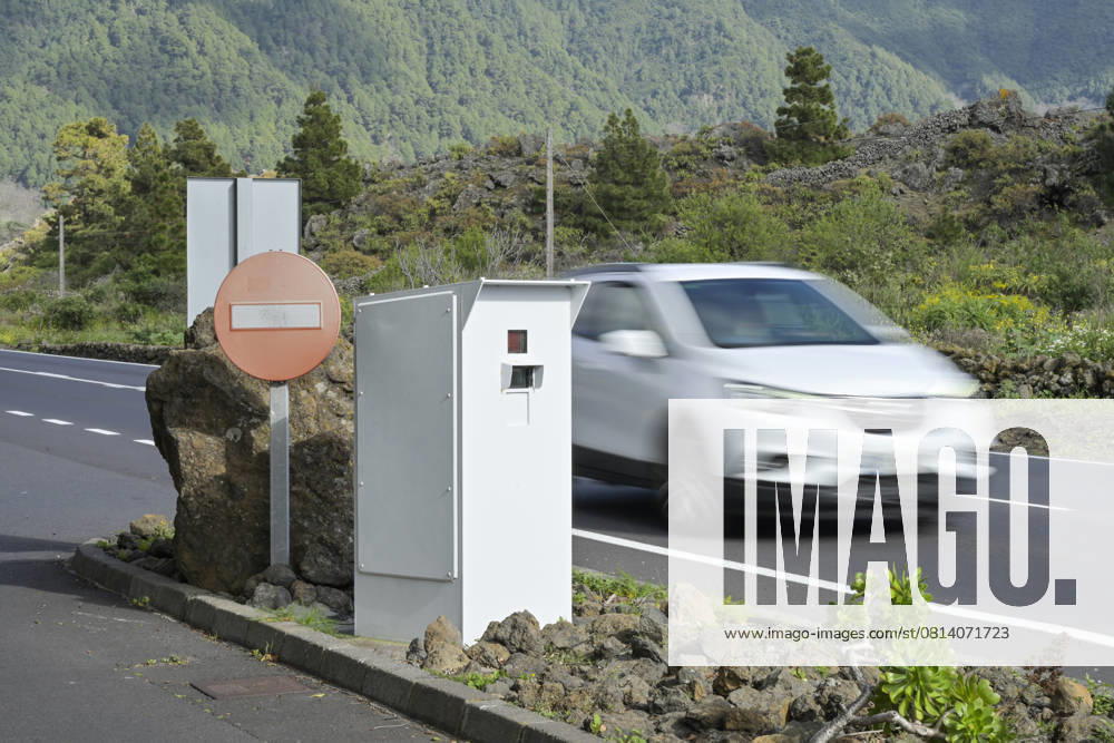 Speed control, Speed camera, El Paso, La Palma, Spain