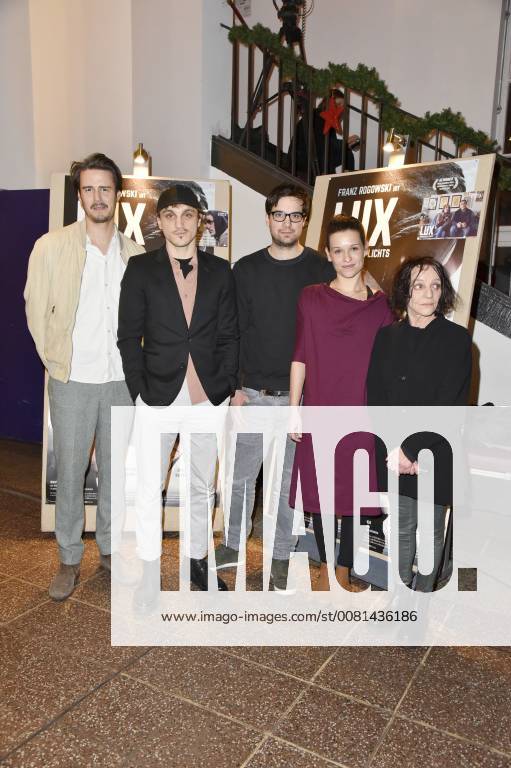 Tilman Strauss Franz Rogowski Daniel Wild Kristin Suckow and Eva Weissenborn at the premiere of the movie Lux Warrior of light in the Filmtheater am Friedrichshain Berlin 04 01 2018 Foto:xN.xKubelkax xFuturexImage