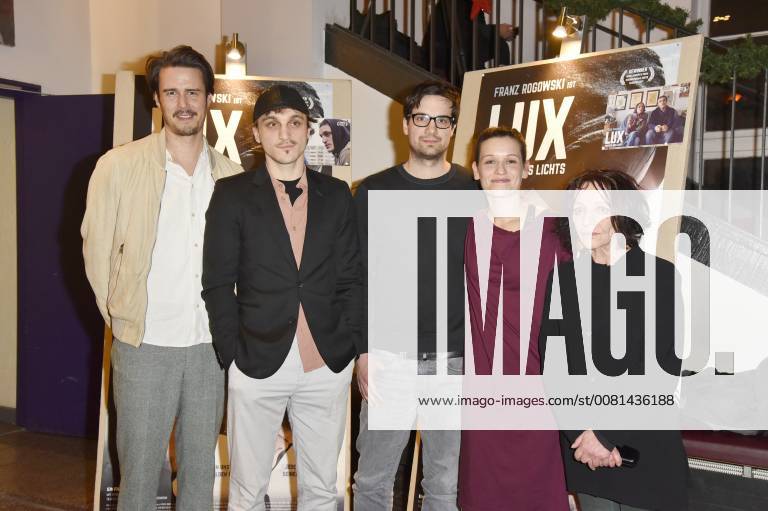 Tilman Strauss Franz Rogowski Daniel Wild Kristin Suckow and Eva Weissenborn at the premiere of the movie Lux Warrior of light in the Filmtheater am Friedrichshain Berlin 04 01 2018 Foto:xN.xKubelkax xFuturexImage