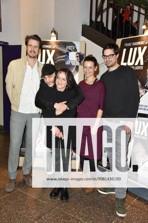 Tilman Strauss Franz Rogowski Eva Weissenborn Kristin Suckow and Daniel Wild at the premiere of the movie Lux Warrior of light in the Filmtheater am Friedrichshain Berlin 04 01 2018 Foto:xN.xKubelkax xFuturexImage