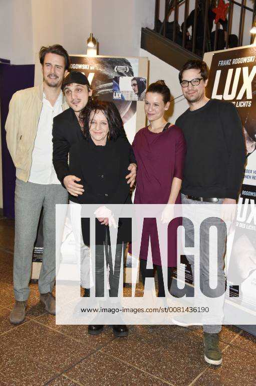 Tilman Strauss Franz Rogowski Eva Weissenborn Kristin Suckow and Daniel Wild at the premiere of the movie Lux Warrior of light in the Filmtheater am Friedrichshain Berlin 04 01 2018 Foto:xN.xKubelkax xFuturexImage