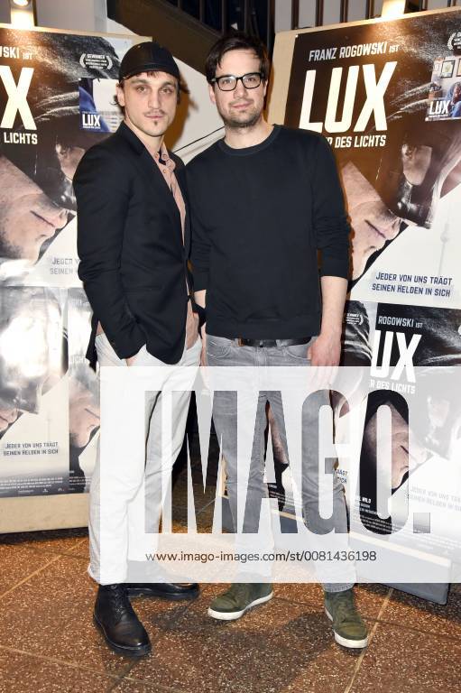 Rogowski and Daniel Wild, at the premiere of the movie, Franz Lux Warrior of light in the Filmtheater am Friedrichshain Berlin 04 01 2018 Foto:xN.xKubelkax xFuturexImage