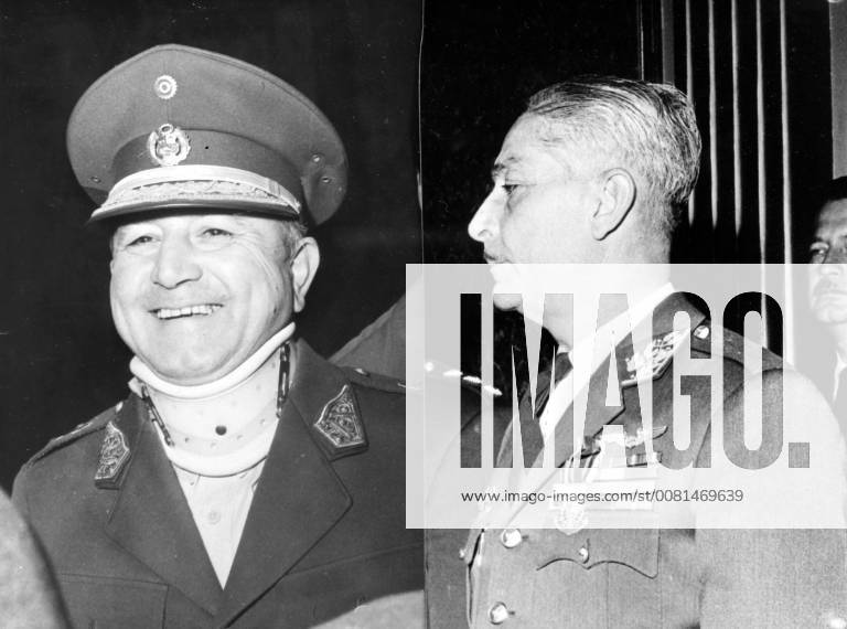 GENERAL JUAN BOSSIO COLLAS AND PEDRO VARGAS PRADA IN LIMA ; 8 MARCH 1963,