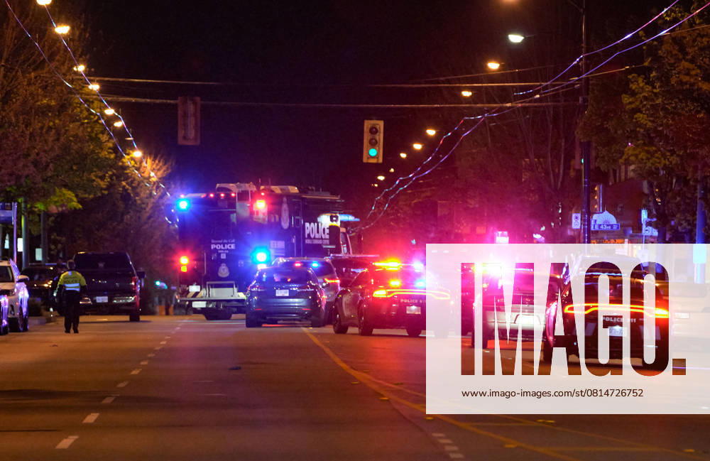 (250427) -- VANCOUVER, April 27, 2025 -- This photo taken on April 27, 2025 shows police vehicles at the site of a car striking incident in Vancouver, Canada. Nine people have been confirmed dead after a driver drove into a crowd at a street festival in Vancouver, Canada, on Saturday evening, local police said on Sunday. (Photo by Xinhua) PhotoFlash 9 people killed in Vancouver street festival as car driven into crowd LiangxSen