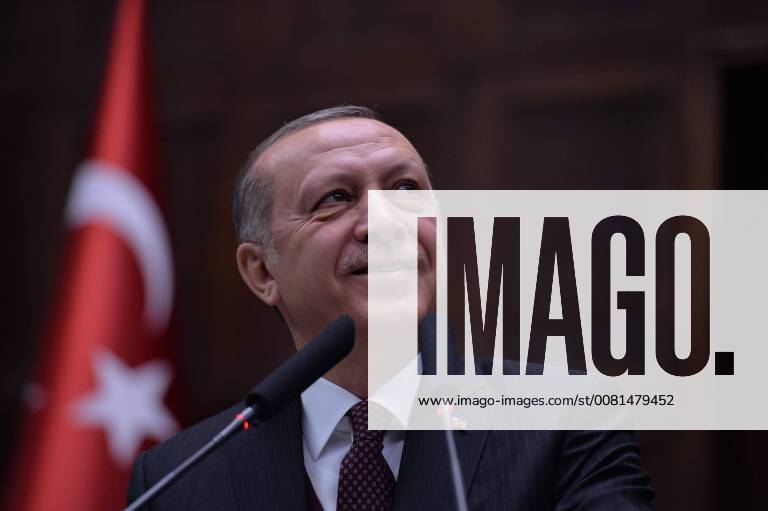 Themen der Woche January 9, 2018 - Ankara, Turkey - President of Turkey and Leader of the Justice and Development Party (AK Party) Recep Tayyip Erdogan gestures during his party s group meeting at the Grand National Assembly of Turkey (TBMM) in Ankara, on January 9, 2018. (