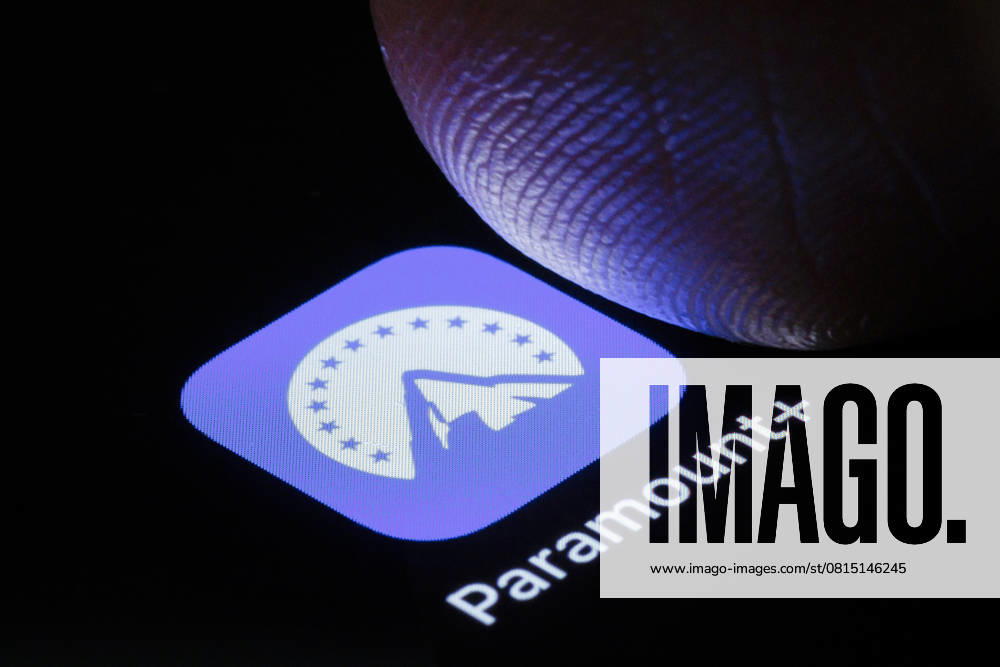 The Paramount app can be seen on the display of a smartphone Berlin, 29 04 2025 Berlin Germany