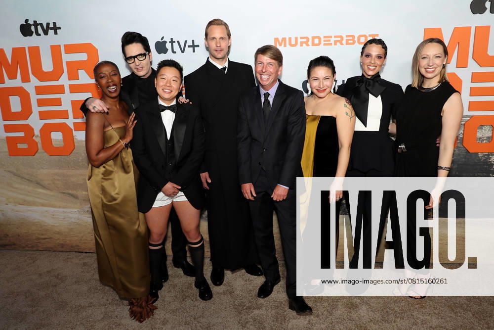 Global Premiere of the Apple TV+ sci-fi comedic thriller series Murderbot at the Regal Union Square Featuring: (L-R) Noma Dumezweni, David Dastmalchian, Sabrina Wu, Alexander Skarsgard, Jack McBrayer, Tamara Podemski, Tattiawna Jones and Anna Konkle Where: New York, New York, United States When: 28 Apr 2025 Credit: Marion Curtis Starpix for Apple TV+ INSTARimages . NOT FOR USE BY NEWSPAPERS BASED IN THE UK.
