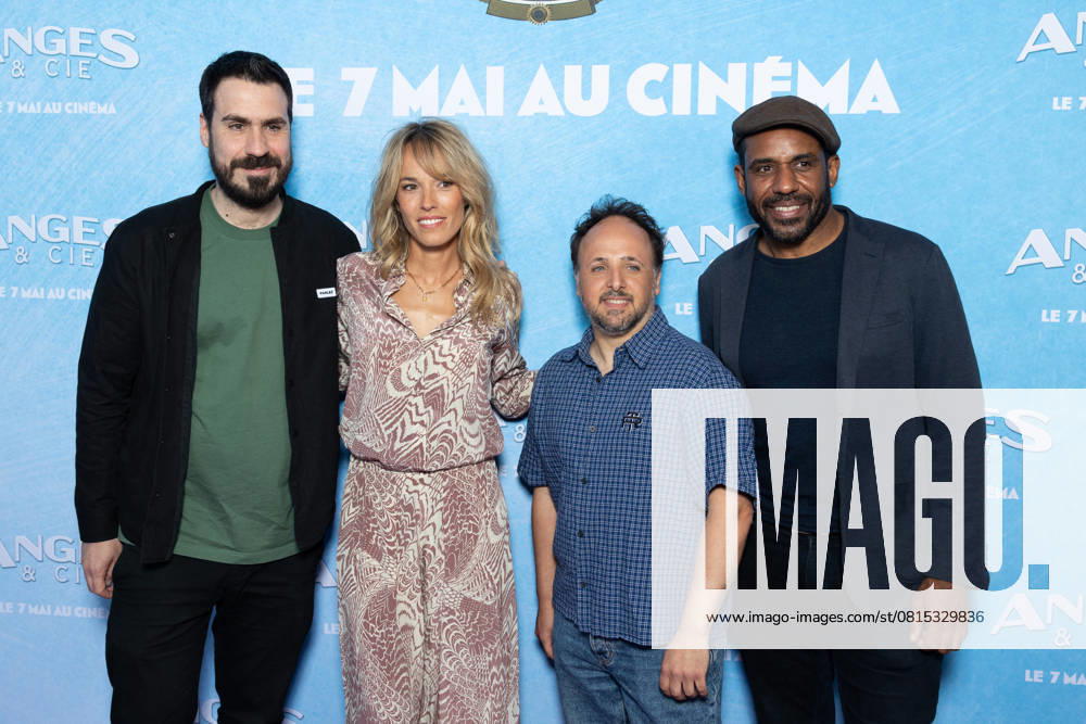 Anges & Cie Paris Film Premiere Simon Astier, Elodie Fontan, Romain Lancry, Loup-Denis Elion attends Anges & Cie Paris Film Premiere at Publicis Cinemas on April 29, 2025 in Paris, France. Photo by Nasser Berzane ABACAPRESS.COM Paris France