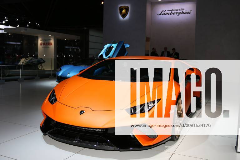 Lamborghini Huracán Performante LP640 4 Coupé 96 European motor show Brussels Salon Auto Moto 12 21 01 2018 press day 10 01 2018 Brussels Belgium Brussels Expo Heysel Exhibition Centre car exhibition