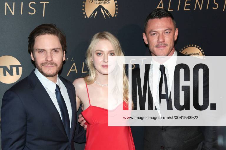 Dakota Fanning Daniel Bruehl and Luke Evans the three main characters in the the Alienist TNT series premiere on 11 01 2018 in Los Angeles TNT s the Alienist TV series premiere in Los Angeles 2018