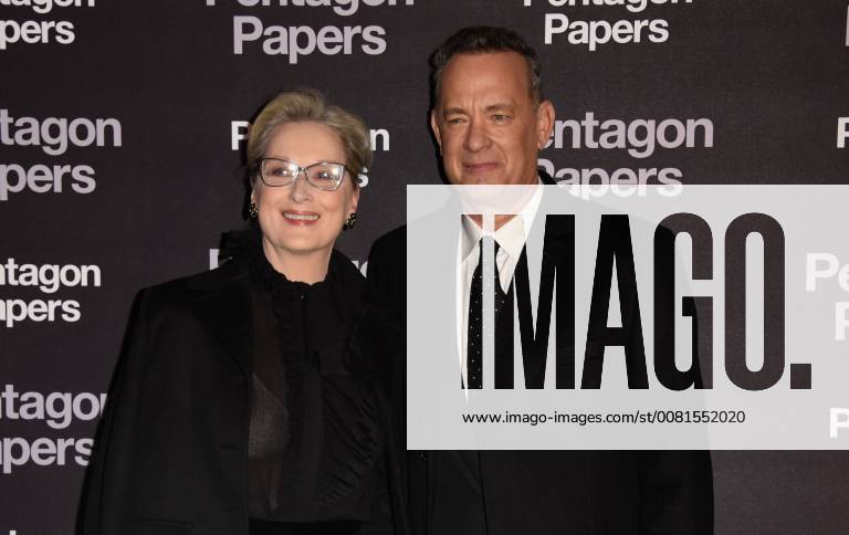 Meryl Streep ( actrice ) - Tom Hanks ( acteur ) CELEBRITES : Avant premiere du film PENTAGON PAPERS - Paris - 13 01 2018 FedericoPestellini Panoramic