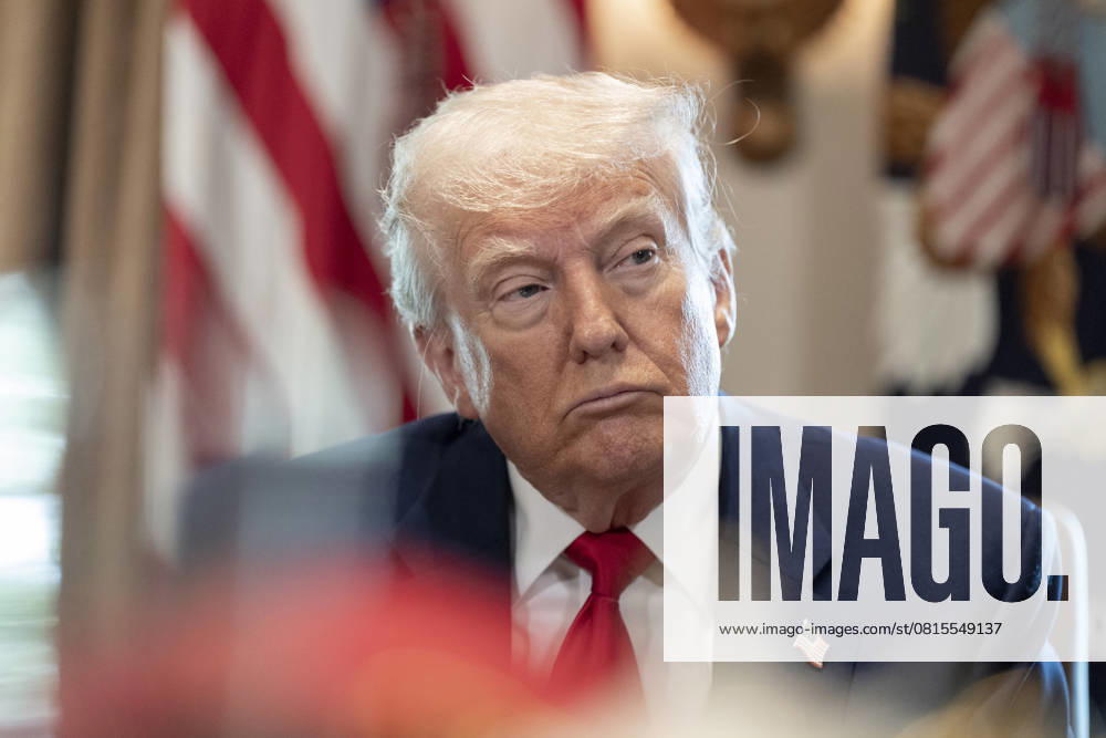 President Donald Trump listens to remarks during a cabinet meeting in the Cabinet Room of the White House in Washington, DC on Wednesday, April 30, 2025. WAP20250430522 KENxCEDENO