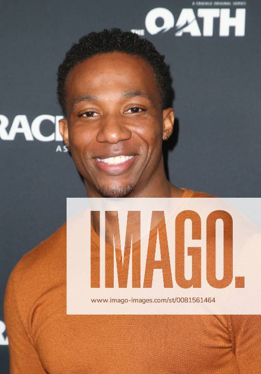 PASADENA, CA - JANUARY 14: Arlen Escarpeta, at Photo Call For Crackle s The Oath at The Langham Huntington in Pasadena, California on January 14, 2018.