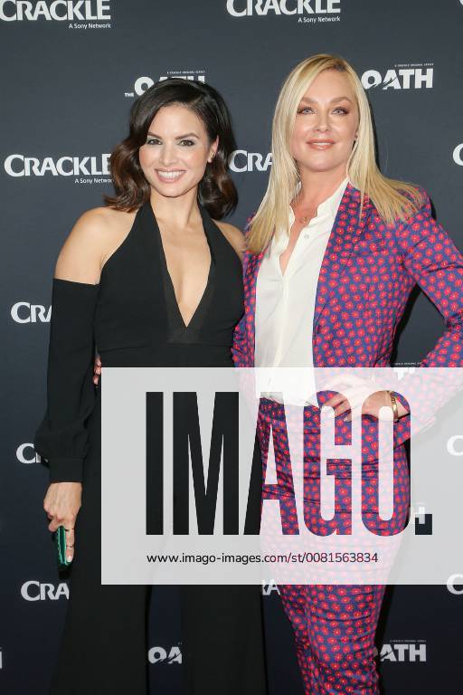 Katrina Law and Elisabeth Rohm the two actresses at the Photocall for the series of the oath the oath on 14 01 2018 in Pasadena Crackle s oath of the TV series Photocall in Ottawa at Los Angeles 2018