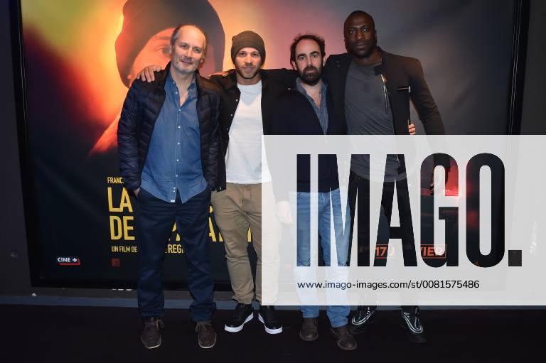 Hippolyte Girardot, Franck Gastambide, Christophe Regin et Moussa Mansaly - Avant premiere du film La Surface de Reparation au cinema UGC Bercy a Paris CELEBRITES : Avant Premiere La Surface De Reparartion - Paris - 15 01 2018 LionelUrman Panoramic