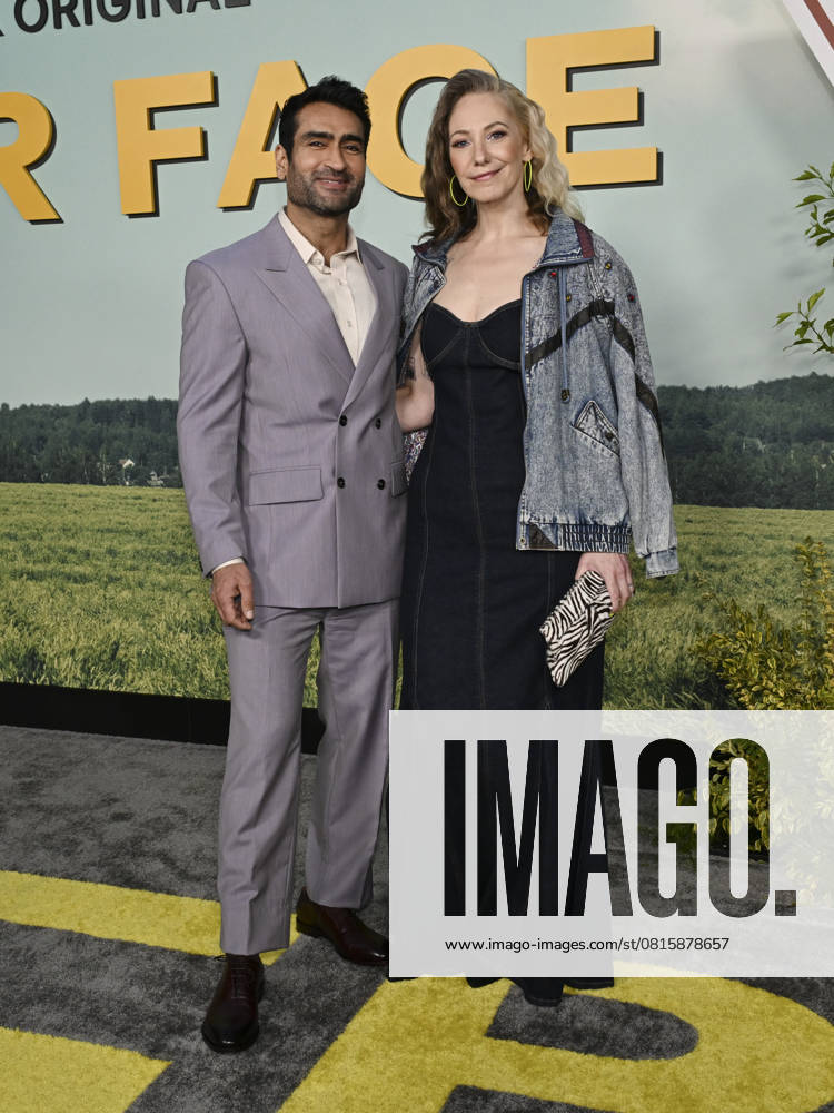 Kumail Nanjiani and Emily V. Gordon attend the Poker Face Season 2 Premiere. Hollywood USA - ZUMAb173 20250501_aap_b173_018