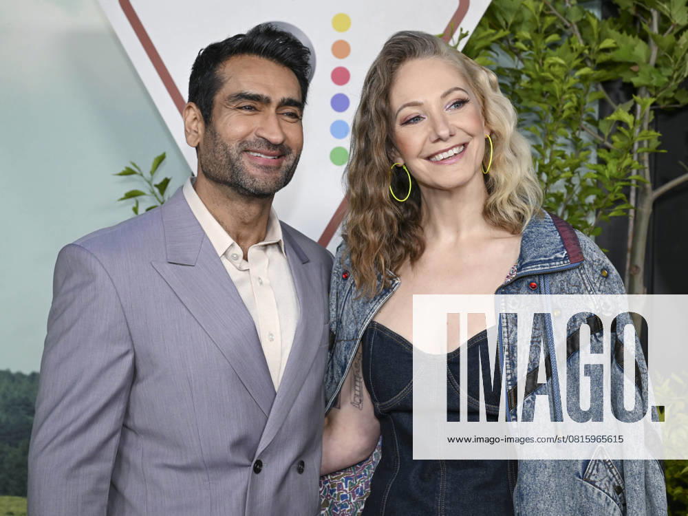 Kumail Nanjiani and Emily V. Gordon attend the Poker Face Season 2 Premiere. Hollywood USA - ZUMAb173 20250501_aap_b173_069