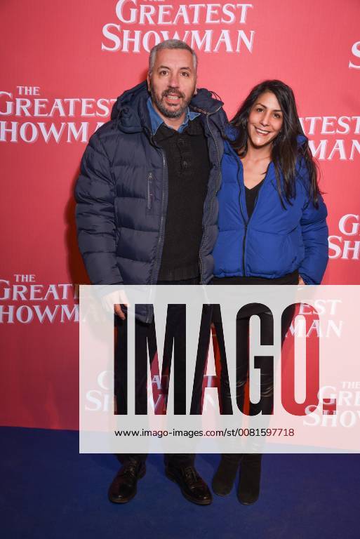 Première du film The Greatest Showman. Cindy Geney et son compagnon Atmen Kelif. 223511 2018-01-17 Paris France
