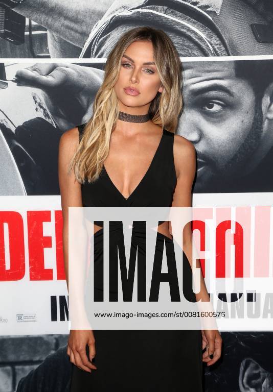 LOS ANGELES, CA - JANUARY 17: Lala Kent, at the premiere of Den Of Thieves at Regal Theaters at LA Live in Los Angeles, California on January 17, 2018.