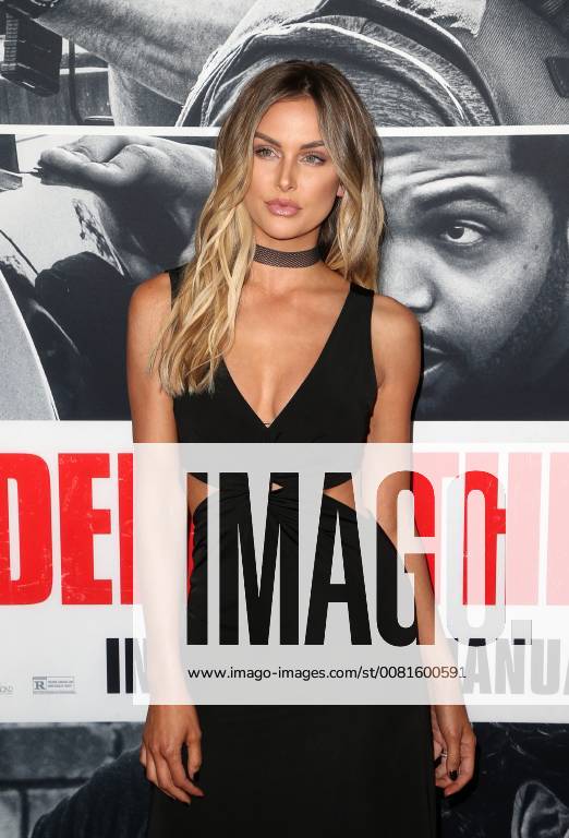 LOS ANGELES, CA - JANUARY 17: Lala Kent, at the premiere of Den Of Thieves at Regal Theaters at LA Live in Los Angeles, California on January 17, 2018.