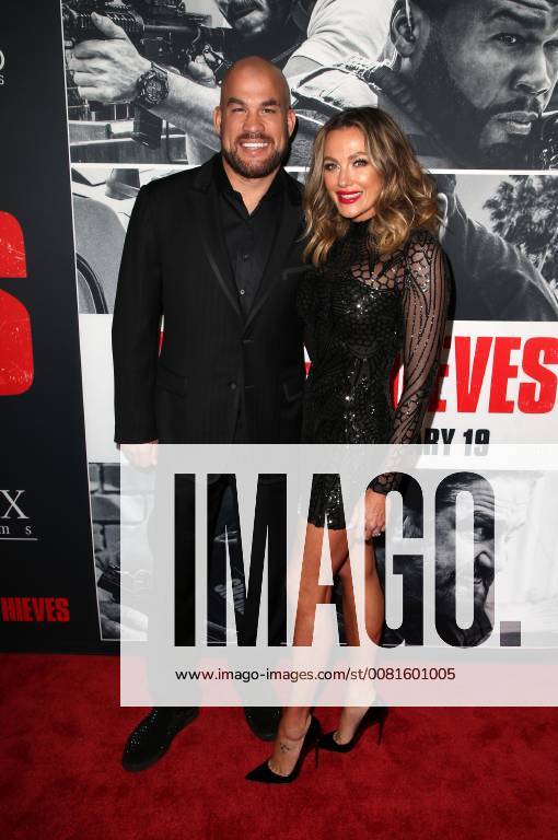 LOS ANGELES, CA - JANUARY 17: Tito Ortiz, Amber Nichole Miller, at the premiere of Den Of Thieves at Regal Theaters at LA Live in Los Angeles, California on January 17, 2018.