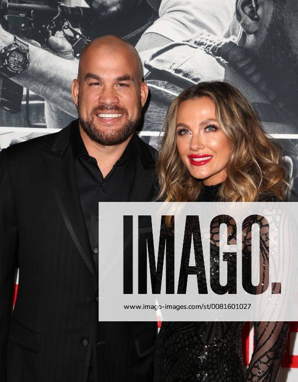 LOS ANGELES, CA - JANUARY 17: Tito Ortiz, Amber Nichole Miller, at the premiere of Den Of Thieves at Regal Theaters at LA Live in Los Angeles, California on January 17, 2018.