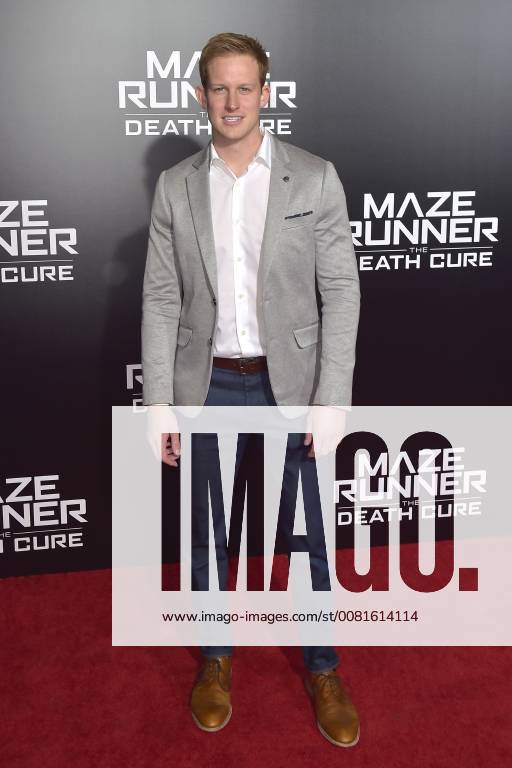 Chris Sheffield at the fan screening of the movie maze runner the death cure maze runner the elect in the death zone at the AMC century city 15 theatre of Los Angeles 18 01 2018 Foto:xD.xStarbuckx xFuturexImage