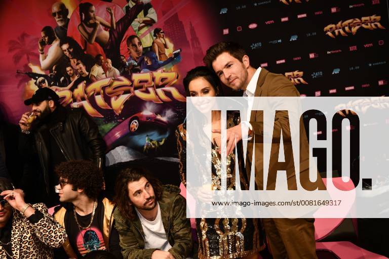 Actress Nora Gharib and Actor Matteo Simoni pictured during the premiere of the Belgian film Patser, with the actors at the Kinepolis Antwerp, Monday 22 January 2018. YORICKxJANSENS 05281359