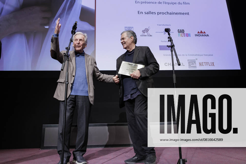 Premiere du film Why War dAmos Gitaï à la Cinà matheque francaise Premiere of Amos Gitaï s Why War at the Cinà matheque francaise - Costa-Gavras, Amos Gitaï - Avant-premiere du film Why War dAmos Gitaï à la Cinà matheque francaise, Paris, France, le 05 05 2025.