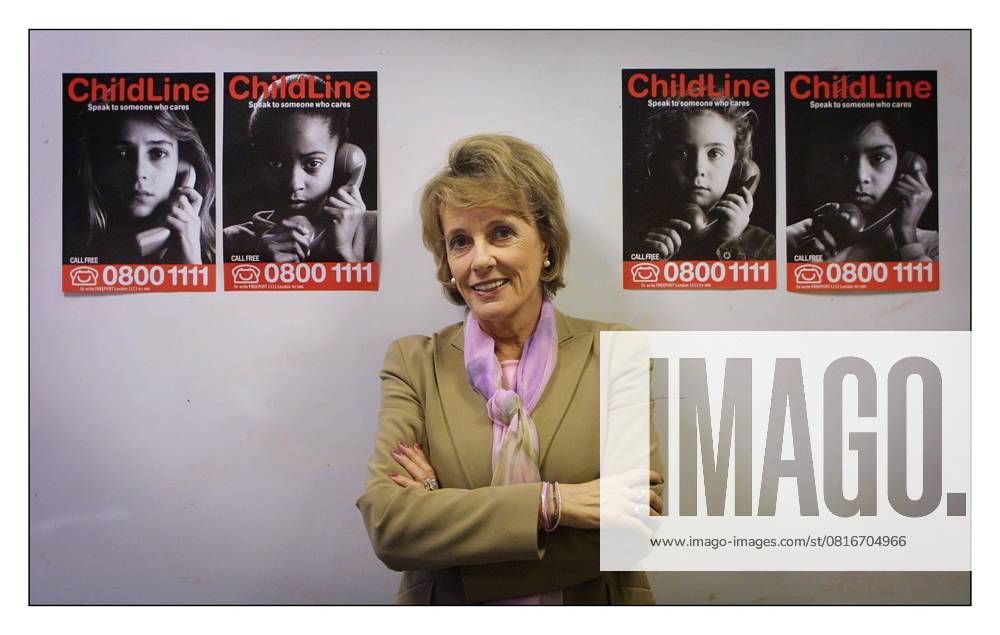 Esther Rantzen in the Childline offices in London pic David Sandison 26 3 2002