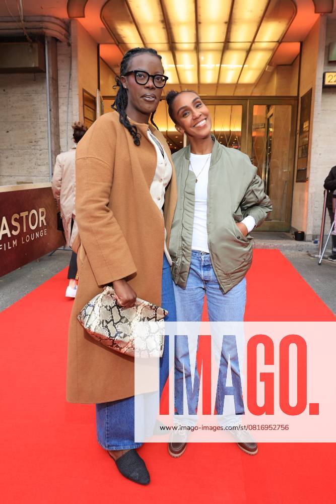 Anna Dushime and Hadnet Tesfai at the premiere of the documentary series Max Joy Ð Komm näher, Astor Film Lounge, Berlin, Berlin