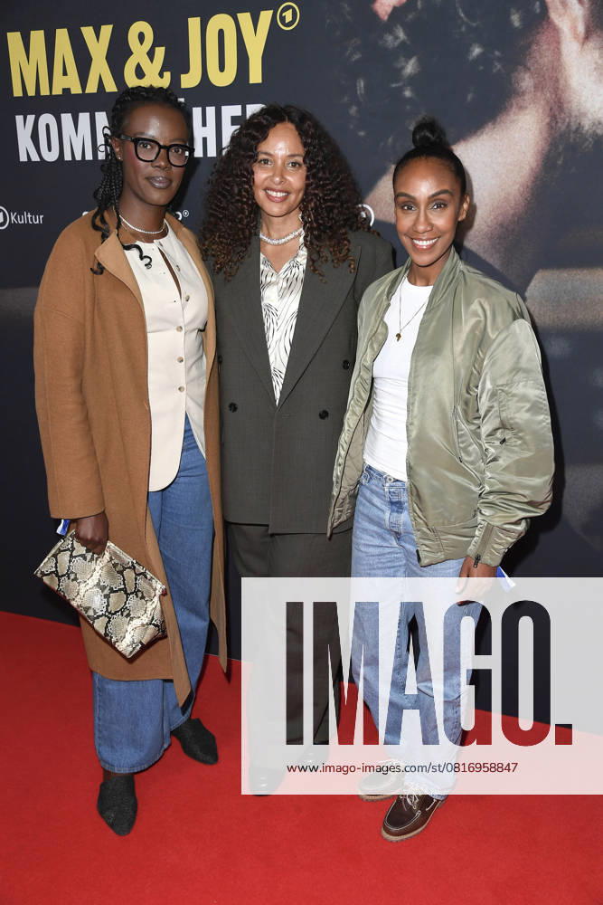 Anna Dushime, Joy Denalane and Hadnet Tesfai at the premiere of the 3-part ARD documentary film series öMax and Joy komm naeher from 8 5 205 in the ARD Mediathek on 7 05 2025 in the Astor Filmlounge in Berlin ARD documentary series Max Joy komm naeher celebrates premiere in Berlin