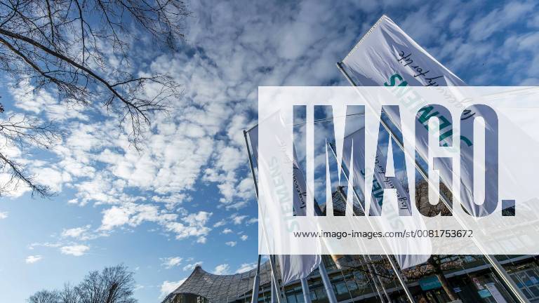 Munich Germany 31 01 2018 annual general meeting of Siemens Aktiengesellschaft in the Olympic Hall Olympia Hall with banners feature DeFodi507