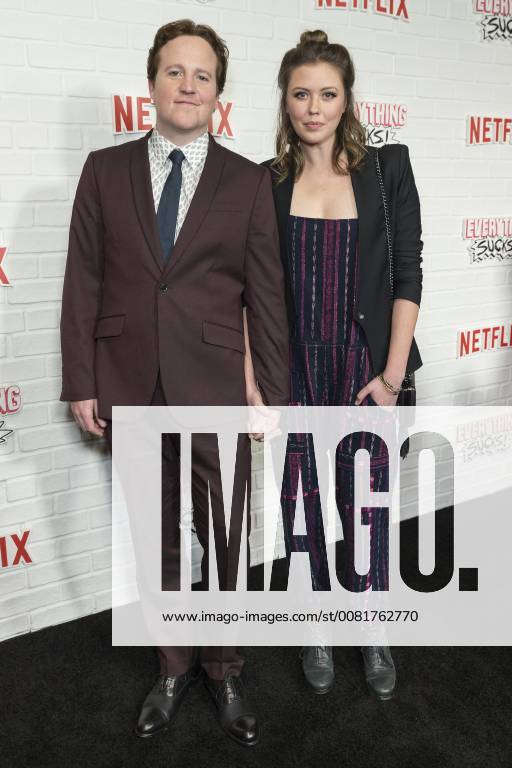 USA: Netflix Everything Sucks premiere Patch Darragh and Sonya Harum attend Netflix premiere Everything Sucks! season 1 at AMC 34th street New York New York United States AMC 34th Street LevxRadin