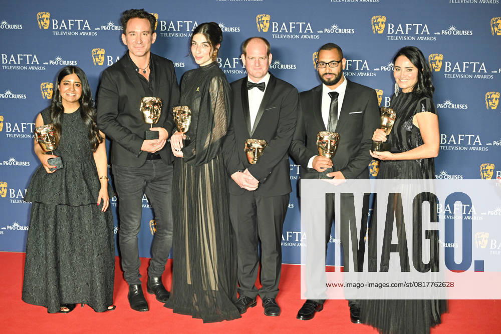 BAFTA TV Awards, Winners, London, UK, 11 May 2025. London, UK, 11 May 2025. Ahisha Ghafoor, Marcel Metteisiefen, Mayte Carrasco and members of cast and crew pose with the Current Affairs Award for State of Rage on the Winners Carpet at the BAFTA Television Awards with P&O Cruises at the Royal Festival Hall, London, UK., Credit:Lee Floyd Avalon UK, London, Royal Festival Hall