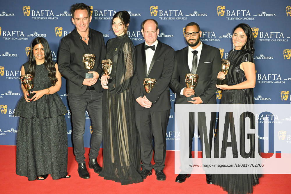 BAFTA TV Awards, Winners, London, UK, 11 May 2025. London, UK, 11 May 2025. Ahisha Ghafoor, Marcel Metteisiefen, Mayte Carrasco and members of cast and crew pose with the Current Affairs Award for State of Rage on the Winners Carpet at the BAFTA Television Awards with P&O Cruises at the Royal Festival Hall, London, UK., Credit:Lee Floyd Avalon UK, London, Royal Festival Hall