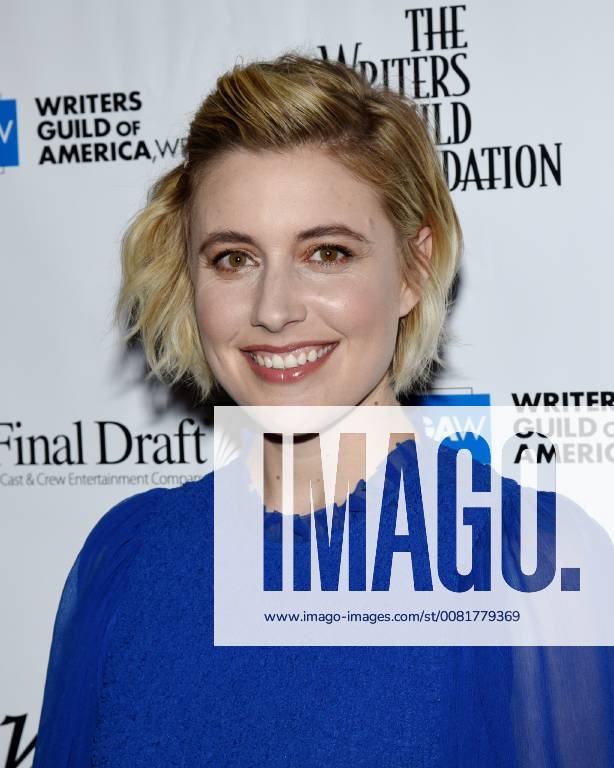 Los Angeles, California, USA - GRETA GERWIG arrives at the Writers Guild of America, West for the Beyond Words 2018 panel in Los Angeles at the WGA Theater. Los Angeles USA - ZUMAb173 20180201_zap_b173_016