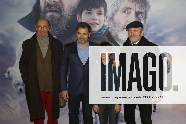 Andre Penvern - Clovis Cornillac - Felix Bossuet - Tcheky Karyo CELEBRITES : Avant Premiere Belle et Sebastien 3 - Paris - 04 02 2018 MichaelBaucher Panoramic