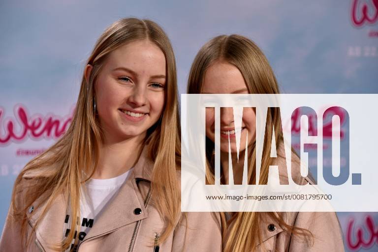 The Infulencer Finja and Svenja posing on 04 02 2018 in Cologne on the red carpet at the premiere of the cinema Wendy 2 friendship forever