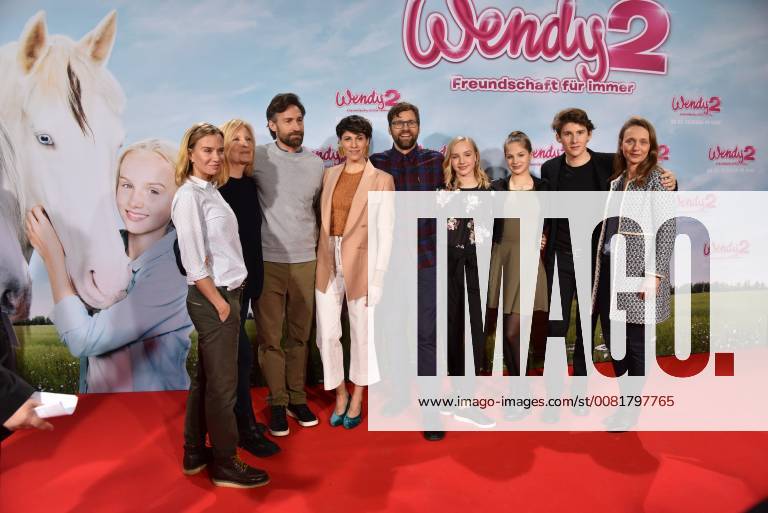 Nadeshda Brennicke Maren Kroymann Benjamin Sadler Jasmin Gerat Hanno Olderdissen Jule Hermann Henriette Morawe Julius Hotz and Christina Bailey film Foundation North Rhine-Westphalia posing on 04 02 2018 in Cologne on the red carpet at the premiere of the cinema Wendy 2 friendship forever