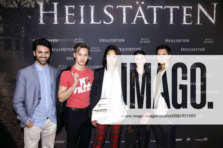 Davis Schulz Timmi Trinks Nilam Farooq Lisa Marie Koroll and Tim Oliver Schultz at the premiere of the movie health resorts in the former silent film cinema Delphi Berlin 07 02 2018 Foto:xS.xGabschx xFuturexImage