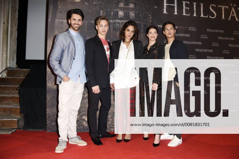 Davis Schulz Timmi Trinks Nilam Farooq Lisa Marie Koroll and Tim Oliver Schultz at the premiere of the movie health resorts in the former silent film cinema Delphi Berlin 07 02 2018 Foto:xF.xFuturexImage