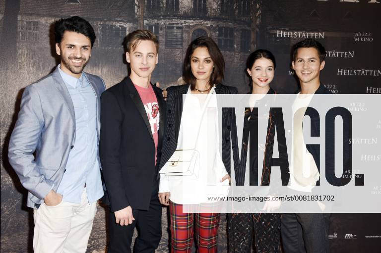 Davis Schulz Timmi Trinks Nilam Farooq Lisa Marie Koroll and Tim Oliver Schultz at the premiere of the movie health resorts in the former silent film cinema Delphi Berlin 07 02 2018 Foto:xF.xFuturexImage