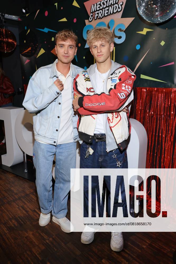 Jonas Wuttke and Theo Carow at the premiere of the first season of Messiah Superstar, Bi Nuu, Berlin, Berlin