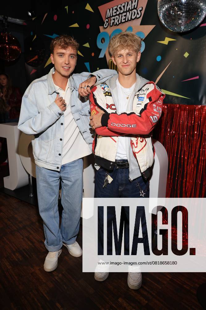 Jonas Wuttke and Theo Carow at the premiere of the first season of Messiah Superstar, Bi Nuu, Berlin, Berlin