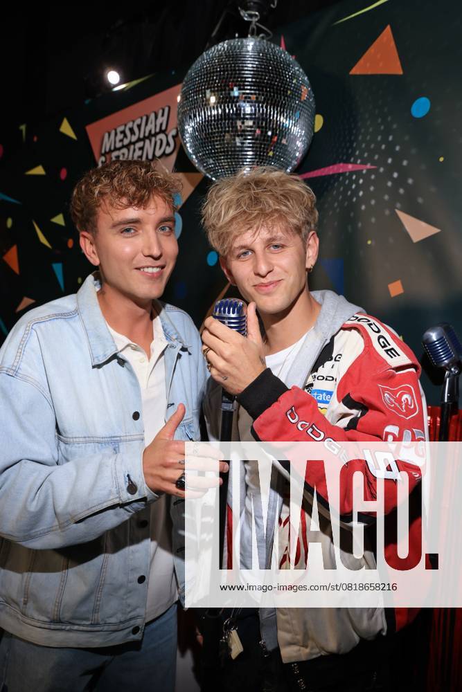 Jonas Wuttke and Theo Carow at the premiere of the first season of Messiah Superstar, Bi Nuu, Berlin, Berlin